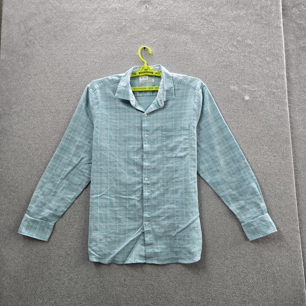 Tommy Bahama Men Button Up Shirt XL Blue Linen Blend BARBADOS BREEZE STRETCH